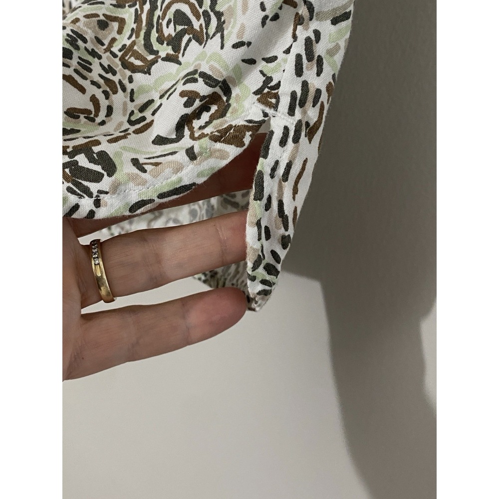 Womens Sleeveless Top Size Medium Lightweight‎ Paisley Button Down Resort Wear - Picture 3 of 8